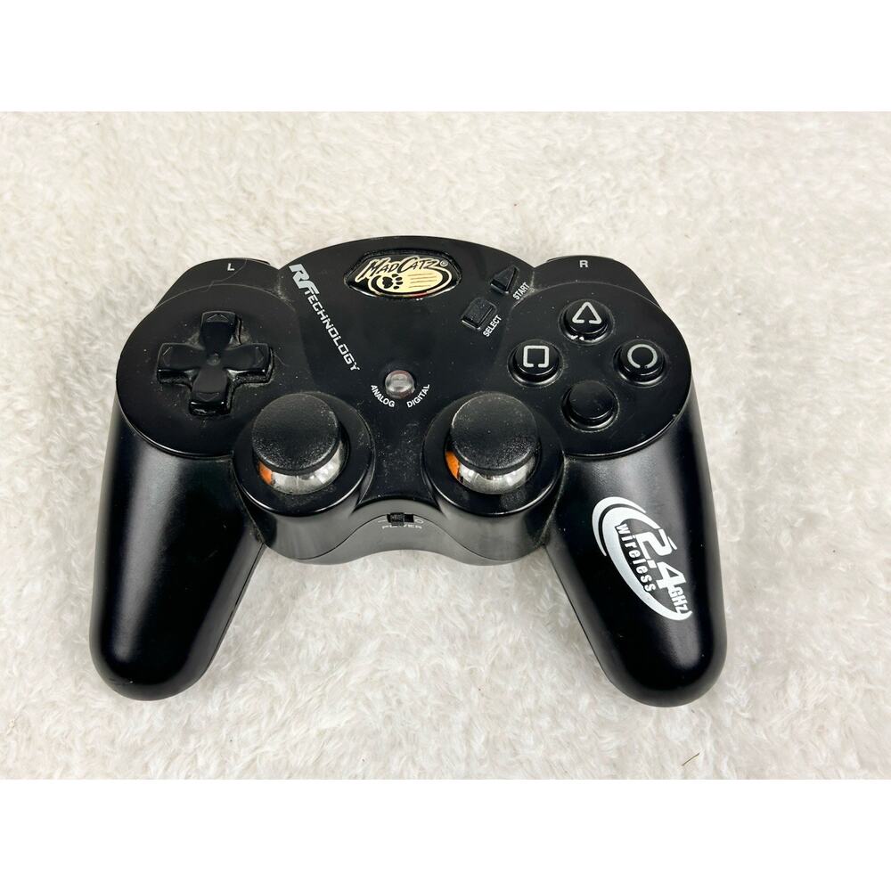 Mad Catz Lynx Black RF Technology 2.4 GHz Wireless PS2 Controller No Dongle